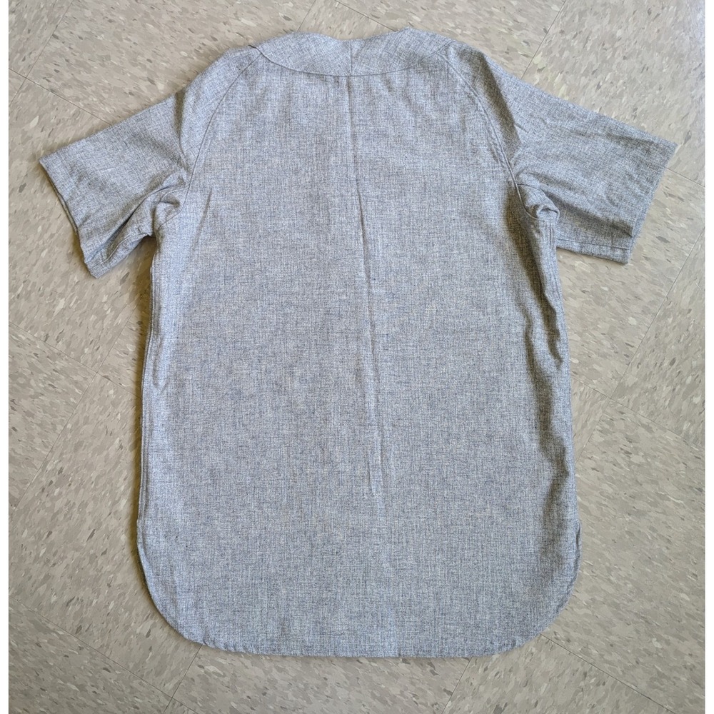 Ebbets Field Flannels Grey Wool Blend Baseball Jersey Mens Medium Made in USA - Picture 6 of 6